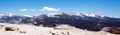 View of the High Sierras as seen from the top of Half Dome in Yosemite National Park in California USA Royalty Free Stock Photo