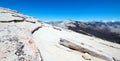 View of the High Sierras as seen from the top of Half Dome in Yosemite National Park in California USA Royalty Free Stock Photo