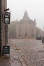 View of High street with King`s Museum and St Machar Bar