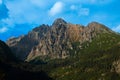 View of High Tatra Mountains from hiking trail peak, Stary Smokovec. Slovakia Royalty Free Stock Photo