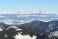 The view on High Tatras mountains in Jasna Low Tatras