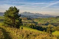 View with High Tatras in Pieniny. Summer mountain landscape in Slovakia. Royalty Free Stock Photo