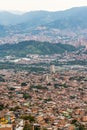 A view from high up over Medellin Colombia. Royalty Free Stock Photo