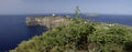 Island of Ventotene in the mediterranean sea. Panorama on Ventotene, Santo Stefano and Ischia island. Italy Royalty Free Stock Photo