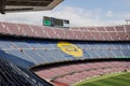 View from the highest Seats of the F.C. Barcelona Soccer Stadium, Camp Nou, Spain