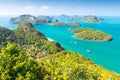 View from highest viewpoint of Angthong national marine park