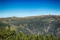 The view from The highest waterfall in National park Giant mountains in Czech republic Royalty Free Stock Photo