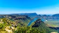 View of the highveld and the Blyde River Dam in the Blyde River Canyon Reserve
