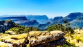 View of the highveld and the Blyde River Dam in the Blyde River Canyon Reserve