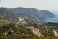 Highway Around the Mountains by the Alboran Sea Royalty Free Stock Photo