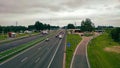 View of a highway near Rotterdam, Netherlands Royalty Free Stock Photo