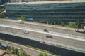 View of the highway seen from Singapore Cable Car Royalty Free Stock Photo