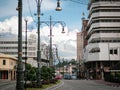 View highway. The street lamps. High building in bandar seri begawan