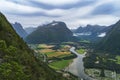 The view from hiking Rampestreken and Nesaksla in Andalsnes in Norway in Europe Royalty Free Stock Photo