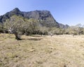 view of hiking trail in cirque of Mafate, La Reunion