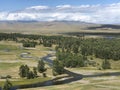 View from the hill in Arkhangai province in Mongolia