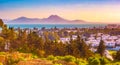 View from hill Byrsa with ancient remains of Carthage and landscape. Royalty Free Stock Photo