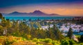 View from hill Byrsa with ancient remains of Carthage and landscape. Royalty Free Stock Photo