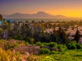 View from hill Byrsa with ancient remains of Carthage and landscape. Royalty Free Stock Photo