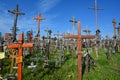 View of hill of crosses with over four hundred thousand crosses