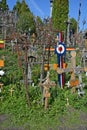View of hill of crosses