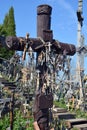 View of hill of crosses