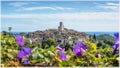 View from the hill to Saint Paul de Vence, Provence, France Royalty Free Stock Photo