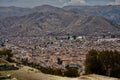 View of the hills above Cusco with \