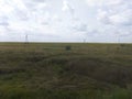 View of the hills in the Astrakhan steppe