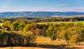 View of hills and battlefields in Gettysburg, Pennsylvania.