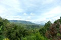View of hills and forests in West Sumatra with clear blue sky Royalty Free Stock Photo