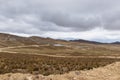 View of hills and small roadside lagoons and various vegetation, in Shupluy Royalty Free Stock Photo