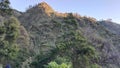 View of the hills and trees on Mount Bromo Royalty Free Stock Photo