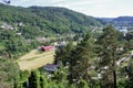 View of Hills and Trees in this Norwegian Valley. Vennesla, Norway, June 17, 2023.