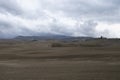 View on hills of Tuscany, Italy. Tuscan landscape with ploughed fields in autumn Royalty Free Stock Photo