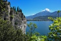 View from the hillside hiking trail above garda lake