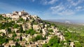 View of hilltop village Gordes in Provence, France Royalty Free Stock Photo