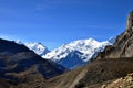 View of Himalaya mountains.Thorong La Pass. Thorong Pedi. Nepal, Asia. Royalty Free Stock Photo