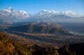 View of the Himalaya from Sarangkot, Pokhara Royalty Free Stock Photo