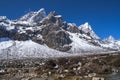 view of the Himalayas (Awi, Cholatse, Tabuche Peak) from Pheriche Royalty Free Stock Photo