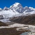 View of the Himalayas (Awi Peak) from Pheriche Royalty Free Stock Photo