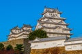 view of Himeji Castle, autumn in Japan, travel background Royalty Free Stock Photo