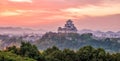 View of Himeji Castle autumn season in Japan Royalty Free Stock Photo