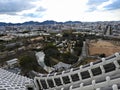 View of Himeji City from Himeji Castle, Japan Royalty Free Stock Photo