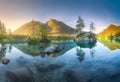 View of Hintersee lake in Bavarian Alps, Germany