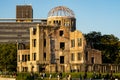 View of The Hiroshima Peace Memorial Atomic Bomb Dome in Hiroshima, Japan. Royalty Free Stock Photo