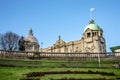 A view of His Majesty Theatre and William Wallace statue from Union Terrace Gardens, Aberdeen, Scotland