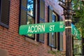 View of historic Acorn Street in Boston Royalty Free Stock Photo