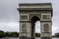 The historic Arc de Triomphe in Paris, France