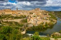 Toledo on Tagus River with Cathedral and Alcazar in spring